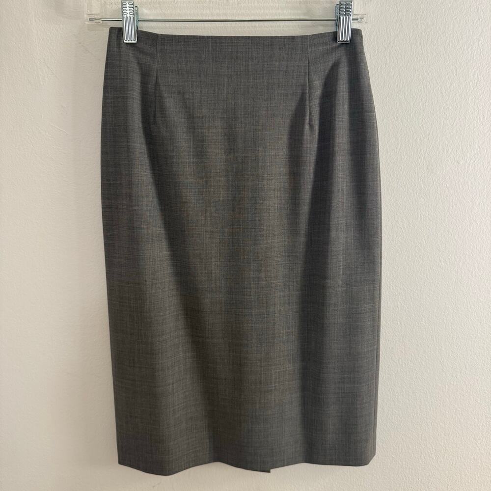 Piazza Sempione Gray Wool Blend Pencil Skirt IT 38 US 2 Quiet Luxury Office